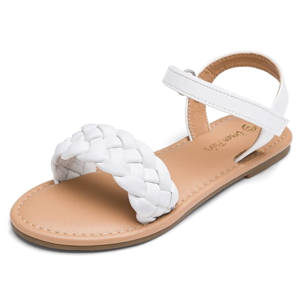 Sandalias para Niñas DREAM PAIRS SDSD222K Trenzadas Planas Blancas Talla 5