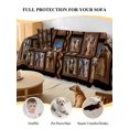 thumbnail image 4 of Desert Camels Couch Cover for 2 Cushion Couch, Brown Wildlife Farmhouse Animals Rustic Washable Love Seat Sofa Covers Slipcover, Throw Sofa Covers for Pets, Furniture Protector 71"x102", 4 of 9