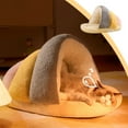 thumbnail image 1 of Dvkptbk Lit pour Animal de Compagnie Réchauffant pour Animal Lit Autochauffant Lit pour Animal Pantoufles Lit pour Animal Lit Semi-Clos Lit pour Chats Réchauffant d'Hiver Fournitures pour Animaux, 1 of 6
