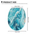 thumbnail image 6 of ZUXONGSY Blue Marble Print Toilet Lid Dust Cover Decorative Toilet Seat Covers Lids with Elastic Band Washable Toilet Lid Seat Protector Cover Easy to Install Gifts for Mum, 6 of 6