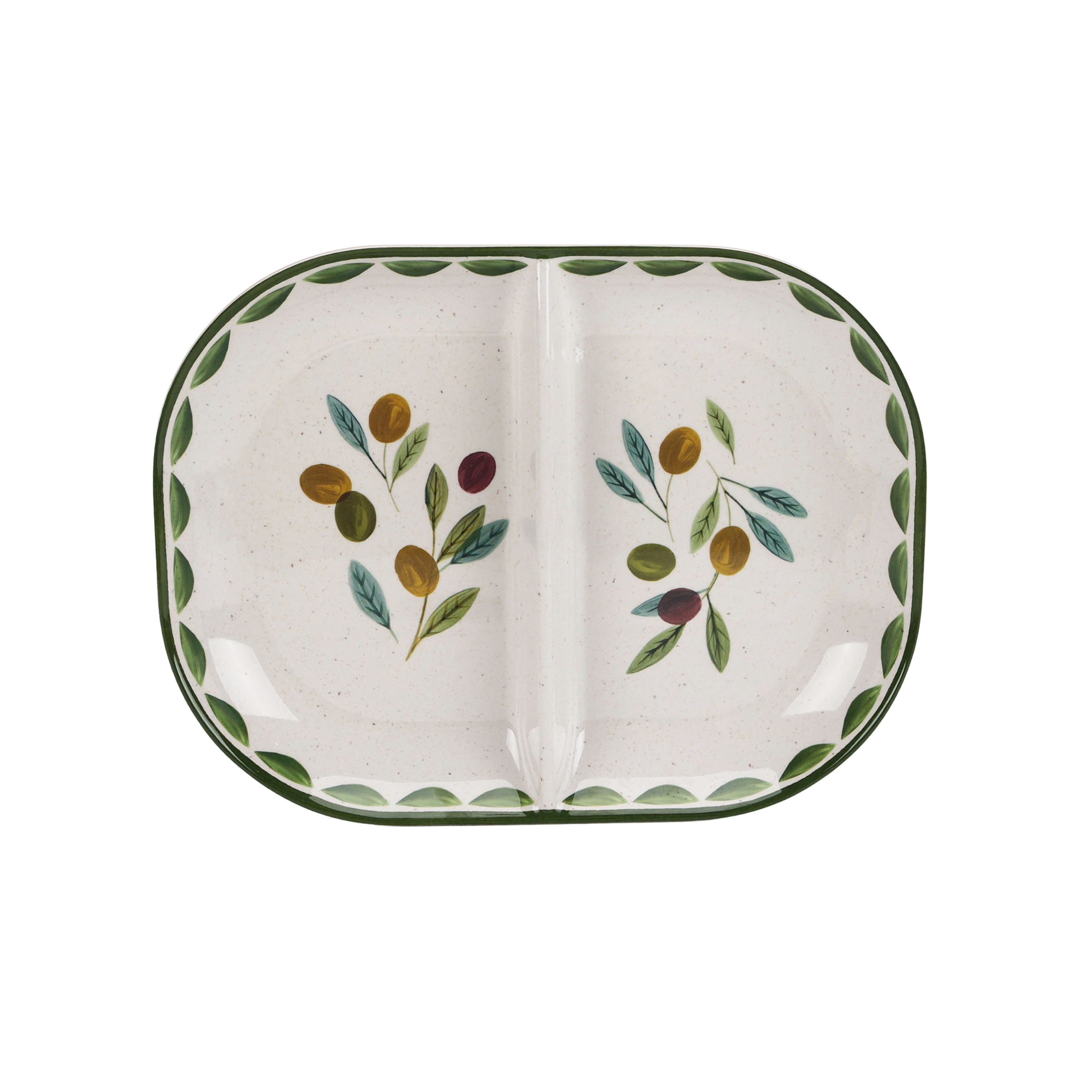 Better Homes & Gardens Olive Divided Tray in Beige - BPA Free, Dishwasher Safe