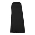 thumbnail image 6 of XIAONU Womens Skirts Casual Ruched Stretchy High Waist A Line Skirt Solid Color Trendy Flared Midi Skirt For Ladies, 6 of 7