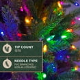 thumbnail image 6 of Fraser Hill Farm 7.5 ft. Carmel Pine Slim Artificial Christmas Tree, 750 Dual LED Lights, 6 of 12