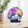 thumbnail image 4 of Qiweii Dreamy Ocean Shell and Dolphin Figurine，High End Decorative Ornament for Living Room Bedroom and Desktop Display, 4 of 8