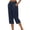 *Navy, variant on VBVC No Boundarie Women's Cotton-Linen Capri Pants,Summer Drawstring Bottoms For Women,Ladies Lightweight Sweatpants with Pockets,Black,S-3XL