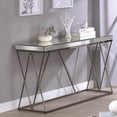 thumbnail image 1 of Table de Canapé Moderne avec Base Double en X, Noir Nickel, 1 of 1