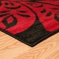 thumbnail image 5 of Designer Home Soft Transitional Indoor Modern Area Rug Floral - Actual Size: 5' 3" x 7' 2" Rectangle (Red), 5 of 5