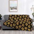 thumbnail image 2 of Yiaed Maple Leaves With Leopard Print Blanket Throw Blanket Soft Cozy Flannel Blanket for Home Bed Sofa Couch Chair-60"x50", 2 of 6