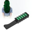 thumbnail image 4 of Temporary Hair Chalk Comb, Handheld  Hair Colour Easy Use Bright Color Lightweight Hair Dye Comb Disposable  For Hair Dye For Christmas For Women Dark Fluorescent Green, 4 of 8