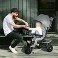 thumbnail image 2 of Qaba Tricycle 6 en 1 pour Tout-Petit 1-5 Ans avec Poignée de Poussée pour Parent, Gris, 2 of 10