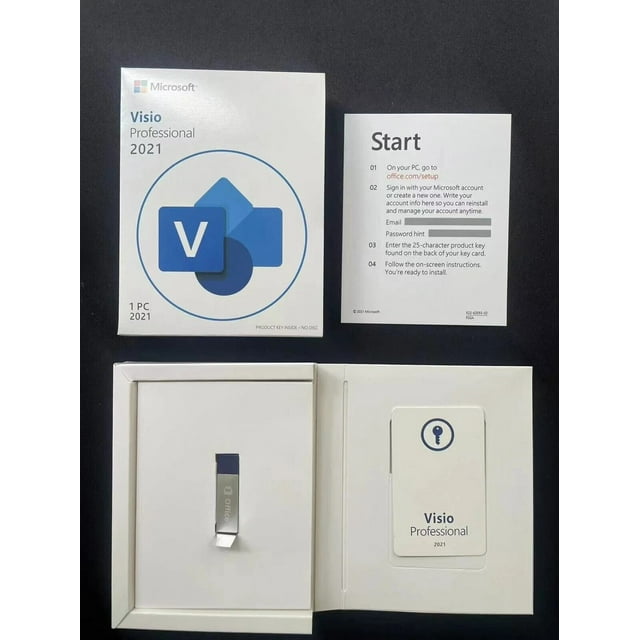 PrimeMicrosoft Visio 2021 Visio | Installation USB Included | Full Version | Lifetime License | Win, English Intl
