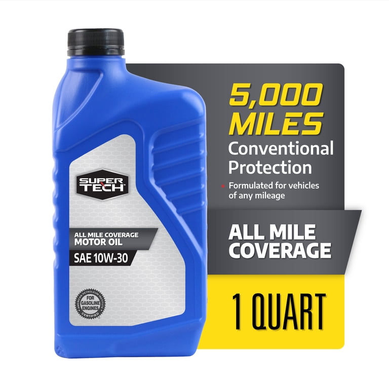 2 pack) Super Tech All Mileage Synthetic Blend Motor Oil SAE 10W