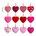thumbnail image 4 of YoeXGDS 12 Pieces 4inch Valentines FeltHeart Ornaments Hanging Valentine Decorations FeltHearts Ornaments for Tree Heart Decorations Hanging for Wedding Party Decor, 4 of 9