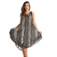 thumbnail image 1 of 21808-PUR-2X Riviera Sun Dress Dresses for Women (Black Acid Wash, Large), 1 of 3