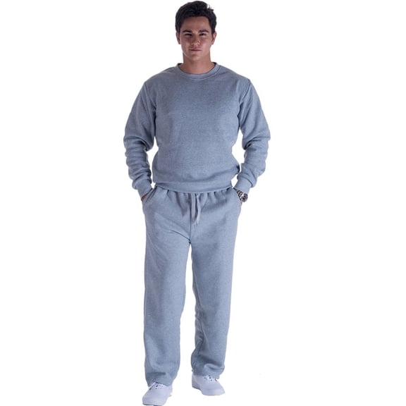 Men's Loose Fit Fleece Sweatpants, Cozy Drawstring Athletic Pants with Pockets for Gym & Casual