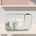 thumbnail image 4 of YAOMOBB Digital Alarm Clock Adjustable Brightness Digital Clock Projectable Large Display Mirror Alarm, 4 of 6