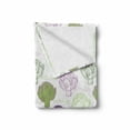 thumbnail image 2 of Artichoke Soft Flannel Fleece Throw Blanket, Sketch Style Vegetables Hand Drawn Style Exotic Tasty Healthy Food, Cozy Plush for Indoor and Outdoor Use, 50" x 70", Lime Green and Purple, by Ambesonne, 2 of 6
