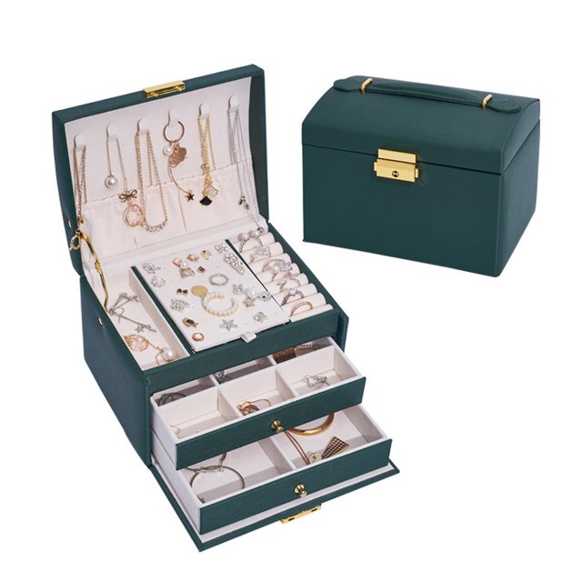 Caja de almacenamiento de joyas, organizador portátil de viaje, joyería para estuche para niñas, Ideal