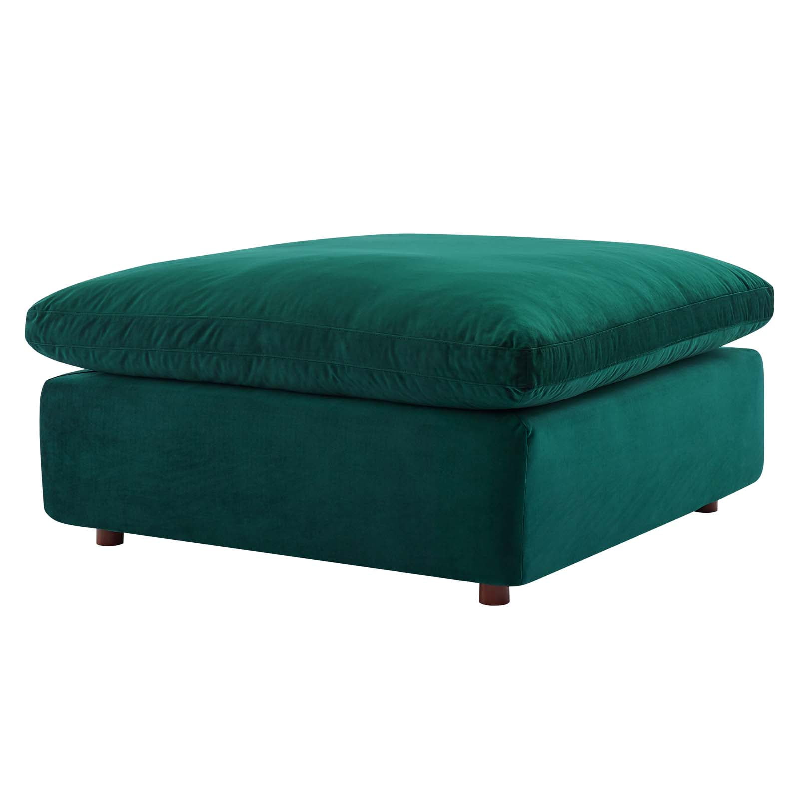 Accent Chair Ottoman, Velvet, Green, Modern Contemporary Urban Design