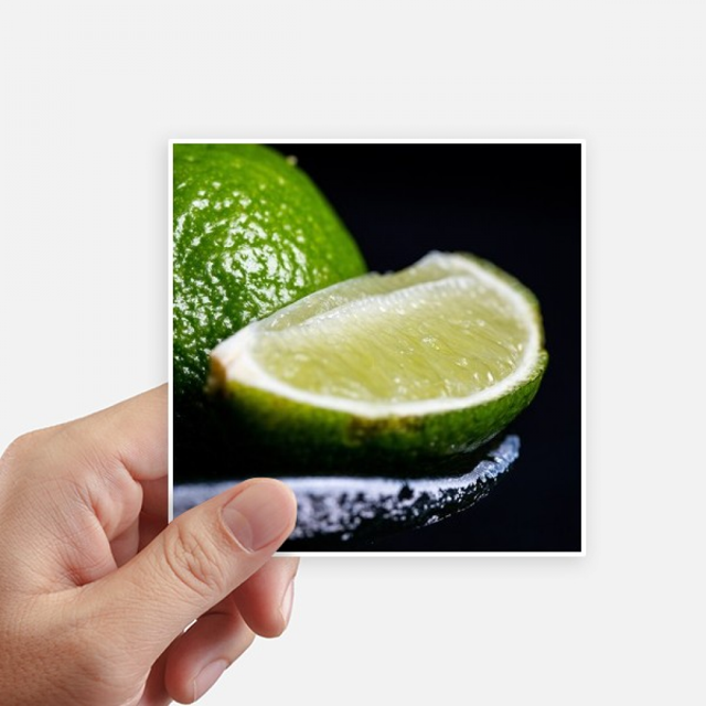 Autocollant Photo Fruits Frais Citron Vert Carré Autocollants Imperméables Papier Peint Décalcomanie Voiture