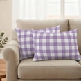 thumbnail image 3 of Outdoor Waterproof Pillow Covers Farmhouse Buffalo Tartan Plaid Decorative Throw Pillow Protectors,Pillowcase Cushion Cases for Patio Sofa Garden Couch,20x12in,Pack of 2, 3 of 14