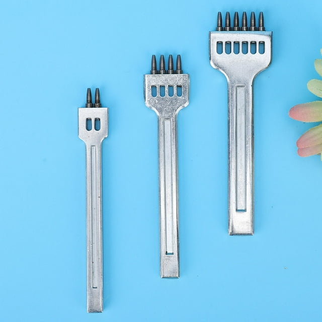 Prong Chisel, Convenient To Store Lightweight Leather Punch, For DIY Leather Craft Crafts Making Leather Craft Works 4mm2+4+6