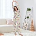 thumbnail image 5 of FORMRS Womens Pajama Set Long Sleeve Top and Pants with Pockets Soft Comfy Lounge Sleepwear, Sizes S-2XL, Various Vegetables Pattern, 5 of 7