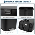 thumbnail image 3 of Kitchen Trash Can,Stainless Steel Step Trash Can,Fingerprint-Proof Garbage Can with Soft-Close Lid & Removable Inner Bucket,Rectangular Garbage Bin for Office Bathroom Living Room, 3 of 7