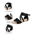 thumbnail image 3 of Avamo Women's Summer Ankle Strap Lace Up Gladiator Sandals Beach Espadrilles Casual Shoe, 3 of 8