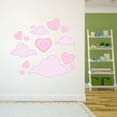 thumbnail image 3 of Danish Pastel Wall Decal Cute Seamless Pattern with Clouds and Shiny Hearts Bedroom Wall Decal for Girls Cute Themed Room Decal - Size: 20 In x 18 In, 3 of 5