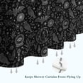 thumbnail image 6 of Black White Gothic Crystal Ball Bird Bat Pattern Shower Curtain 72"x84" ,Bathroom Decorative Shower Curtains Set with 12 Hooks,Modern Waterproof Washable Shower Curtain, 6 of 6
