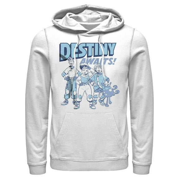 Men's Strange World Destiny Awaits Pull Over Hoodie White Large