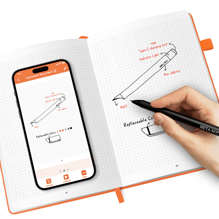 Smart Pen+Notebook SmartPen Real-time Sync for Digitizing