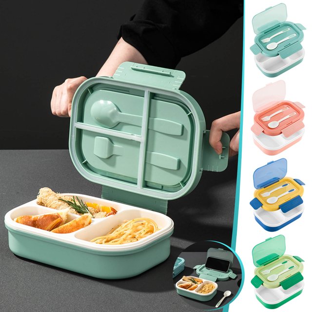 Xihbxyly Bento Box Lunch Box Double-layer Lunch Box Sealed For Office Workers, Separated By Compartments, Bento Box That Can Be Heated In The Microwave For Students, Lunch Box With Tablewar