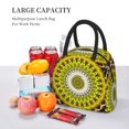 thumbnail image 5 of Salouo Yellow Mandala for Insulated Lunch Bag for Women/Men - Leakproof Cooler Tote Bag Organizer - Reusable Lunch Box for Office Picnic Hiking Beach-One Size, 5 of 6