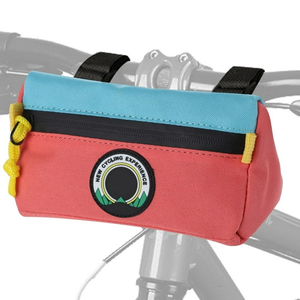 Bolsa para manillar de bicicleta, bolsa para manillar delantero, bolsa de almacenamiento triangular impermeable para bicicletas de equilibrio, bicicletas de montaña y bicicletas de carretera