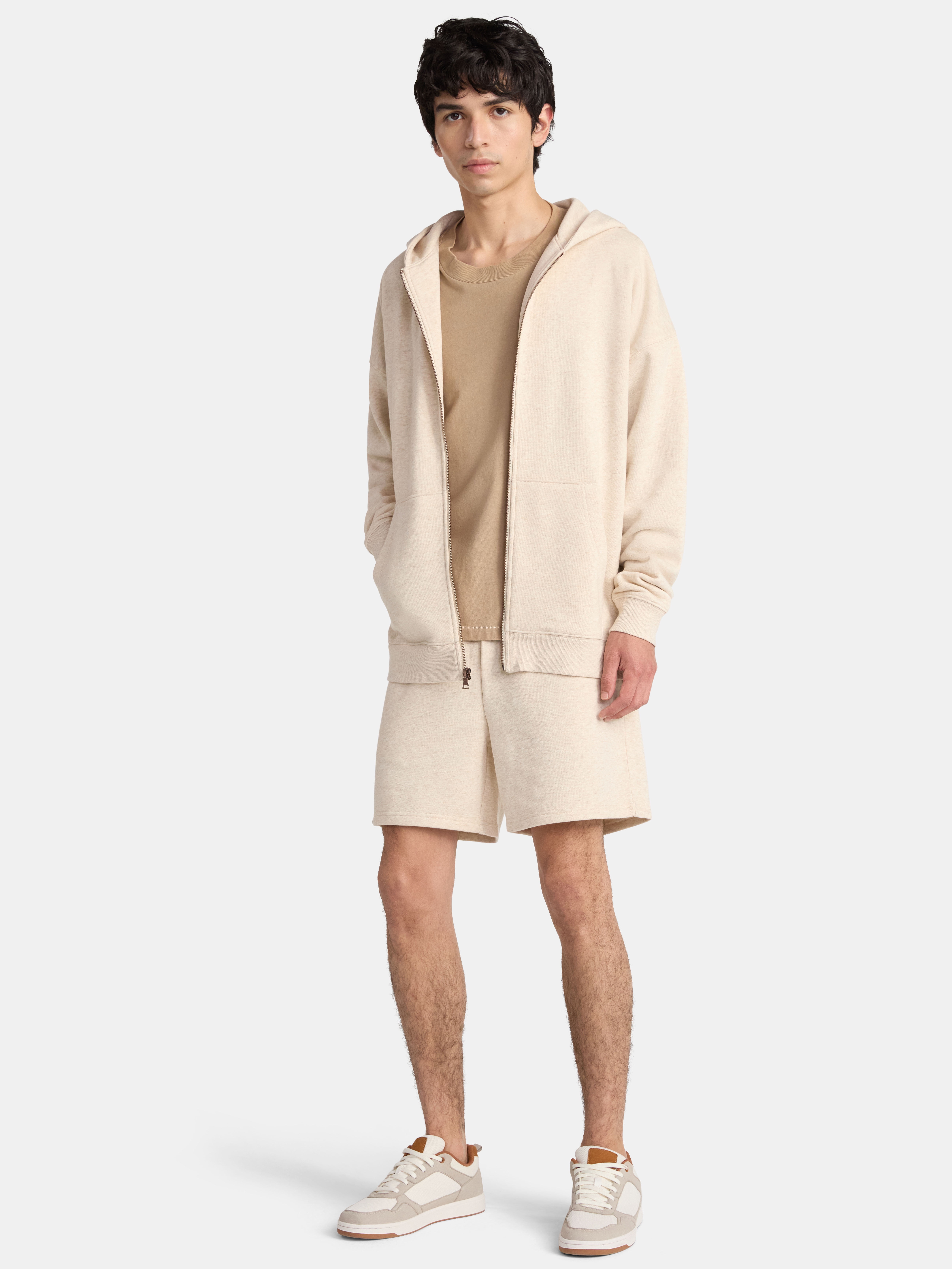 No Boundaries Zip Hoodie with Long Sleeves, Men's & Big Men's