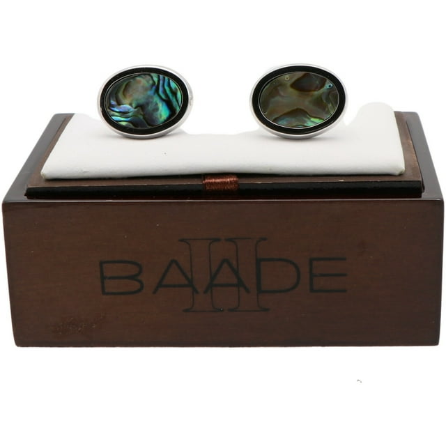 Baade II Men's Sterling Silver Oval Cuff Link 42Y-088F