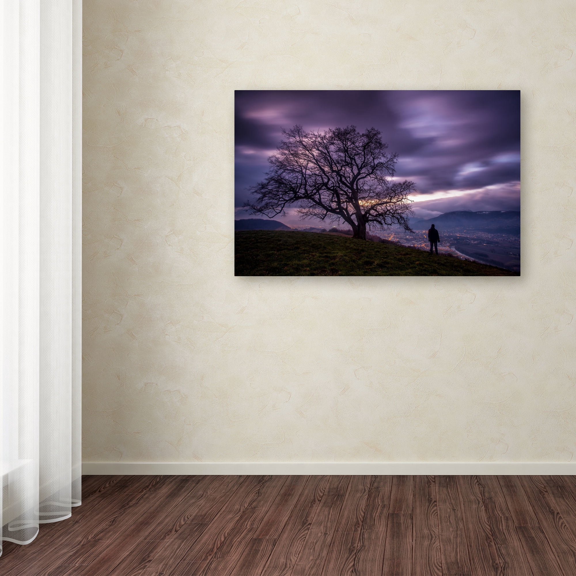 Trademark Fine Art "The Tree of Love Grenoble" Canvas Art by Mathieu Rivrin