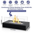thumbnail image 4 of Alcohol Fireplace Light, Oblong Stainless Steel Glass True Fire Heating, for Home Decor Indoor Atmosphere Light, 4 of 5