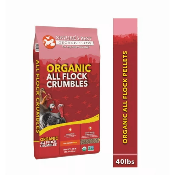 Nature's Best Organic All Flock Crumble Chicken Feed, 40 lb. Bag