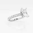 thumbnail image 2 of Vivid Jewel Gorgeous 2.1 Ct Radiant Cut Engagement Wedding Ring for Women - Solitaire with Accents in Moissanite Ring - 14K White Gold Plated - Perfect for Gifting on Birthdays, 2 of 2