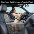 thumbnail image 5 of Elevon Dog Car Seat, Doggy Car Seat with PVC Support Tube and Safety Belt, Breathable & Anti-Collapse Puppy Car Seat, Easy to Assemble, Pet Car Seats for Small and Medium Dogs (Gray), 5 of 9