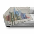 thumbnail image 3 of San Diego Soft Flannel Fleece Throw Blanket, Pastel Colored Silhouette Skyscrapers Modern City Landmarks Urban USA Downtown, Cozy Plush for Indoor and Outdoor Use, 50" x 60", Multicolor, by Ambesonne, 3 of 6