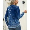 thumbnail image 4 of Weardear Women's Long Sleeve Crew Neck Tunic Tops Pleated Fall Blouse Casual Dressy Shirts S-XXL, 4 of 7