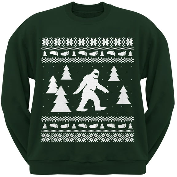 Sasquatch Dark Green Crew Neck Sweatshirt