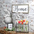thumbnail image 2 of Urban Wood Rectangle Wall Art with Cursive Writing "HOME" on Sage Color Frame and Metal Back Hangers Painted Finish White, 2 of 2