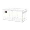 thumbnail image 1 of Almencla Acrylic Spider Enclosure Container Reptile Tank for Hermit Crab Frogs Gerbil L Size Double Grid, 1 of 8