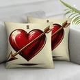 thumbnail image 3 of Saying Quote Words Throw Pillow Holiday XO Heart Arrow Wedding Cushion Case Decoration for Sofa Set of 2, 3 of 7