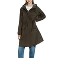 thumbnail image 1 of Chaqueta impermeable impermeable a prueba de viento de longitud media con cremallera impermeable y capucha para mujer, 1 of 6